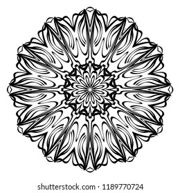 Modern Decorative floral color mandala. round Shapes. illustration