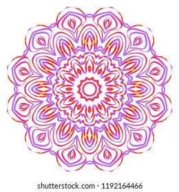 Modern Decorative floral color mandala. round Shapes. illustration