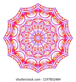 Modern Decorative floral color mandala. Super vector round Shapes. Vector illustration