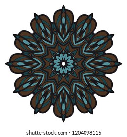 Modern Decorative floral color mandala. round Shapes. illustration