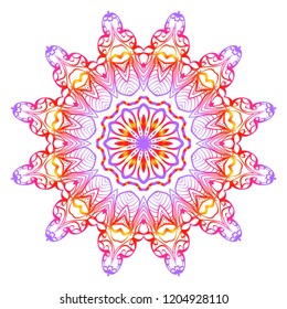 Modern Decorative floral color mandala. round Shapes. illustration.