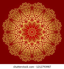 Modern Decorative floral color mandala. Super vector round Shapes. Vector illustration