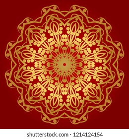 Modern Decorative floral color mandala. round Shapes. illustration