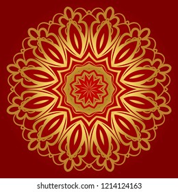 Modern Decorative floral color mandala. Super vector round Shapes. Vector illustration