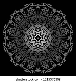 Modern Decorative floral color mandala. round Shapes. illustration