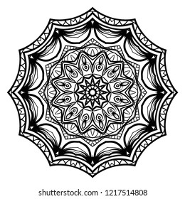 Modern Decorative floral color mandala. round Shapes. illustration.