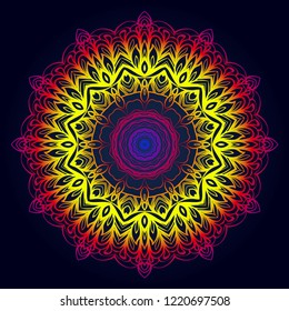 Modern Decorative floral color mandala. Super vector round Shapes. Vector illustration