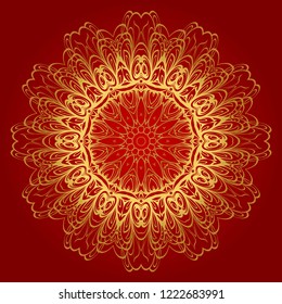 Modern Decorative floral color mandala. round Shapes. illustration