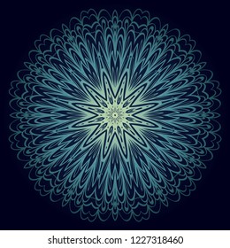 Modern Decorative floral color mandala. round Shapes. illustration