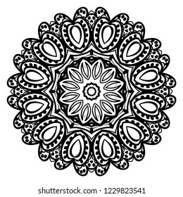 Modern Decorative floral color mandala. round Shapes. illustration