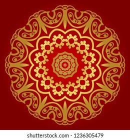 Modern Decorative floral color mandala. Modern Decorative floral color mandala. Vector illustration