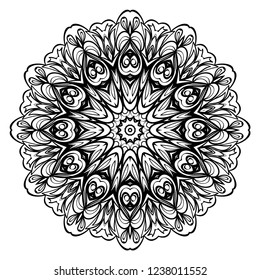 Modern Decorative floral color mandala. round Shapes. illustration