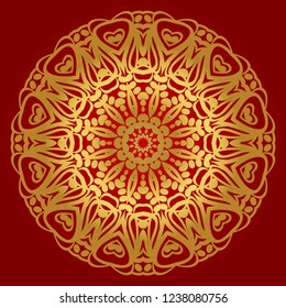 Modern Decorative floral color mandala. Super vector round Shapes. Vector illustration