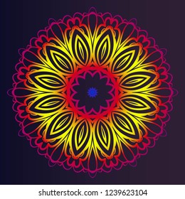 Modern Decorative floral color mandala. Modern Decorative floral color mandala. Vector illustration