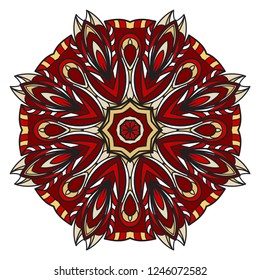 Modern Decorative floral color mandala. Super vector round Shapes. Vector illustration