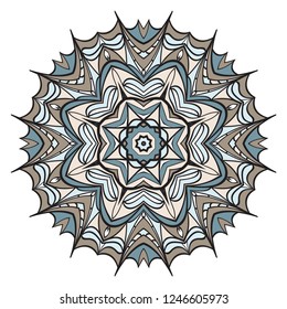 Modern Decorative floral color mandala. Super vector round Shapes. Vector illustration