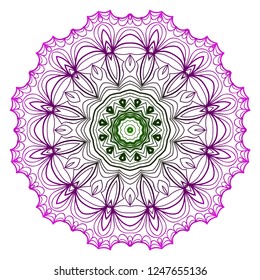 Modern Decorative floral color mandala. Super vector round Shapes. Vector illustration.