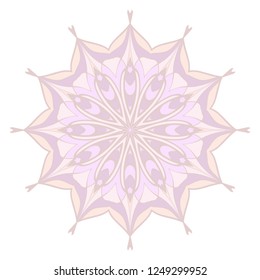 Modern Decorative floral color mandala. round Shapes. illustration.