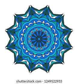 Modern Decorative floral color mandala. round Shapes. illustration.