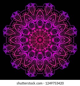 Modern Decorative floral color mandala. round Shapes. illustration.