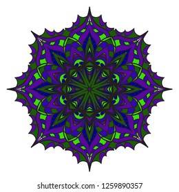 Modern Decorative floral color mandala. round Shapes. illustration