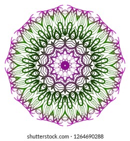 Modern Decorative floral color mandala. Super vector round Shapes. Vector illustration.