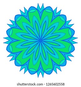 Modern Decorative floral color mandala. Super vector round Shapes. Vector illustration.