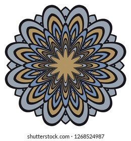 Modern Decorative floral color mandala. round Shapes. illustration.