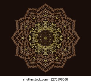 Modern Decorative floral color mandala.
