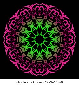Modern Decorative floral color mandala. Super vector round Shapes. Vector illustration.