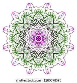 Modern Decorative floral color mandala. Super vector round Shapes. Vector illustration.
