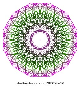 Modern Decorative floral color mandala. Super vector round Shapes. Vector illustration.