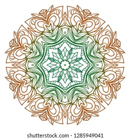 Modern Decorative floral color mandala. Super vector round Shapes. Vector illustration.