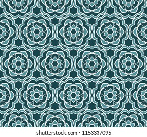 Modern decorative floral geometric pattern. Luxury texture for wallpaper, invitation, decor, fabric. Vector illustration.
