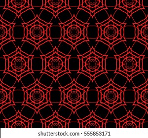 Modern decorative floral lace pattern. template. Luxury texture for wallpaper, invitation. Vector illustration. red, black color