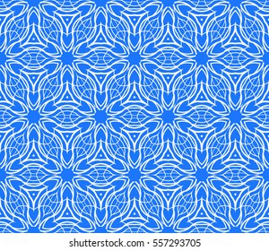 Modern decorative floral lace pattern. template. Creative Vector illustration. blue color. for design invitation, background, wallpaper