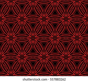 Modern decorative floral lace pattern. template. Luxury texture for wallpaper, invitation. Vector illustration. red, black color