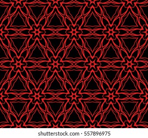 Modern decorative floral lace pattern. template. Luxury texture for wallpaper, invitation. Vector illustration. red, black color