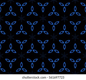 Modern decorative floral lace pattern. template. Luxury texture for wallpaper, invitation, textile, decor, fabric. Vector illustration. black, blue color