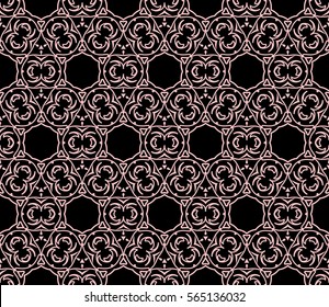 Modern decorative floral lace pattern. Luxury texture for wallpaper, invitation, decor, fabric. Vector illustration.
