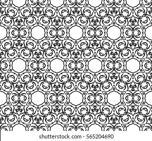 Modern decorative floral lace pattern. Luxury texture for wallpaper, invitation, decor, fabric. Vector illustration.