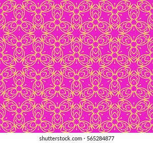 Modern decorative floral lace pattern. Luxury texture for wallpaper, invitation, decor, fabric. Vector illustration.