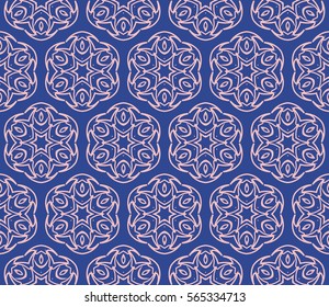 Modern decorative floral lace pattern. Luxury texture for wallpaper, invitation, decor, fabric. Vector illustration.