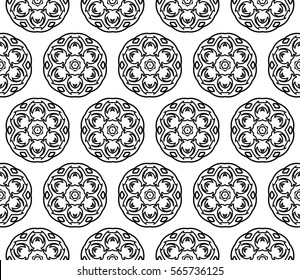 Modern decorative floral lace pattern. Luxury texture for wallpaper, invitation, decor, fabric. Vector illustration.