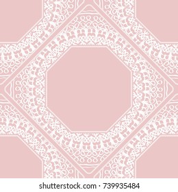 Modern decorative floral lace pattern. Luxury texture for wallpaper, invitation, decor, fabric. Vector illustration