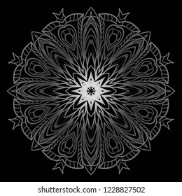 Modern Decorative floral mandala. Decorative Cicle ornament. Floral design. Vector illustration. Can be used for textile, greeting card, coloring book, phone case print