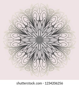 Modern Decorative floral mandala. Decorative Cicle ornament. Floral design. Vector illustration. Can be used for textile, greeting card, coloring book, phone case print