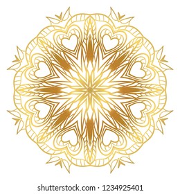 Modern Decorative floral mandala. Decorative Cicle ornament. Floral design. Vector illustration. Can be used for textile, greeting card, coloring book, phone case print