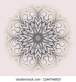 Modern Decorative floral mandala. Decorative Cicle ornament. Floral design. Vector illustration. Can be used for textile, greeting card, coloring book, phone case print