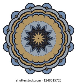 Modern Decorative floral mandala. Decorative Cicle ornament. Floral design. Vector illustration. Can be used for textile, greeting card, coloring book, phone case print.